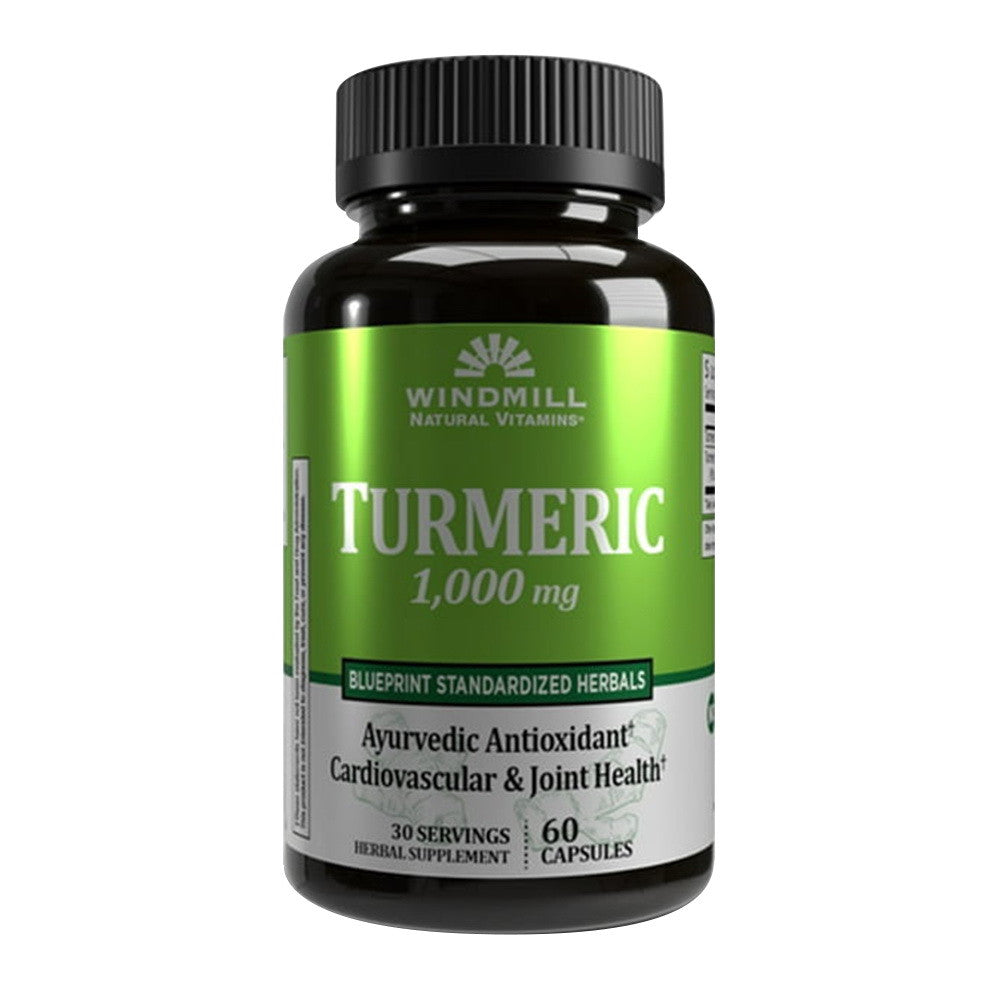 Windmill Turmeric 95% Curcuminoids 1000 Mg Capsules, Vitamin D, 60 Ea